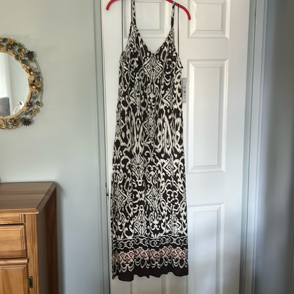 NWT spaghetti strap sleeveless printed rayon maxi dress - Great vacation dress